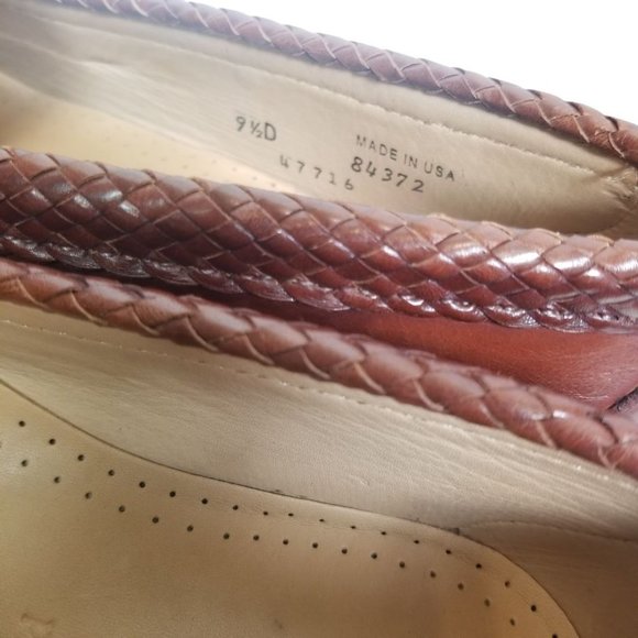 Allen Edmonds Mens 9.5D Brown Tanned Leather Slip - Picture 8 of 10